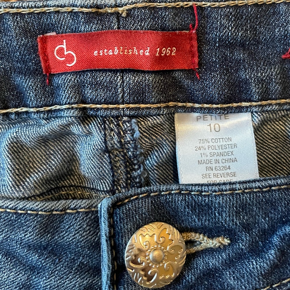 Dress Barn Capri Denim Jeans Women’s Size 10P 10 Petite Capris Cropped Pants - Picture 4 of 5